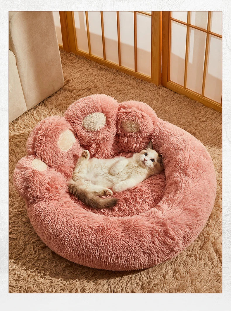 Fluffy Hand Shaped Pet Bed